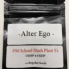 Alter Ego Genetics - Old School Hash Plant pack. Back Mylar with white stickers.