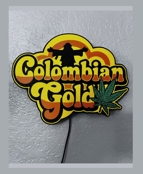 Colombian Gold Retro LED Light Box – Landrace Heritage Edition