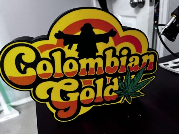 Colombian Gold Retro LED Light Box – Landrace Heritage Edition