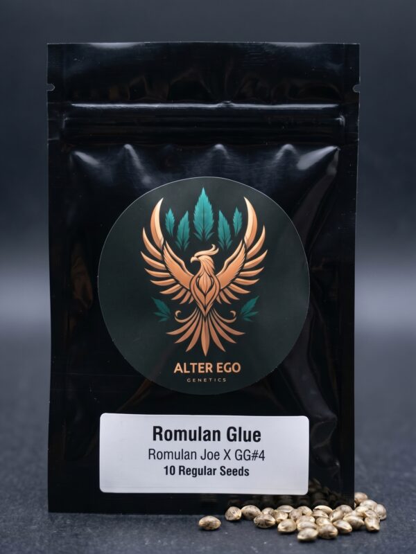Romulan Glue Picture of the Romulan Glue pack with seeds at the bottom of the pack